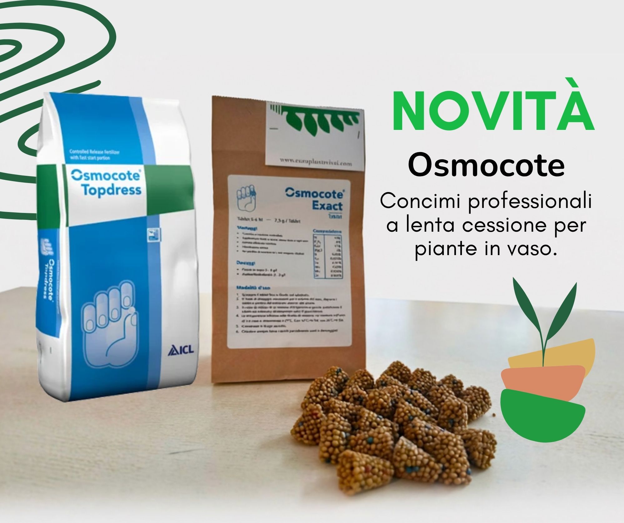 Osmocote: concimi professionali a lenta cessione per piante in vaso - Euro Plants Vivai S.S.